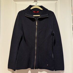 Carolina Herrera Dark Blue Knit Jacket